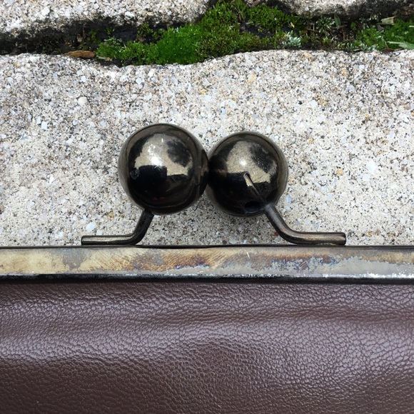Vintage Farrow Brown Italian Leather Clutch main image 6